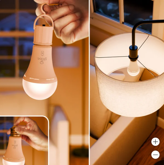 Global Electric LED Battery Backup Power Outage Bulb, 6 Pack