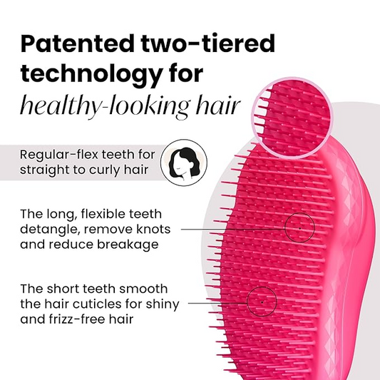 Tangle Teezer The Original & Mini Detangling Hairbrushes Dry & Wet Hair - 2 Pack