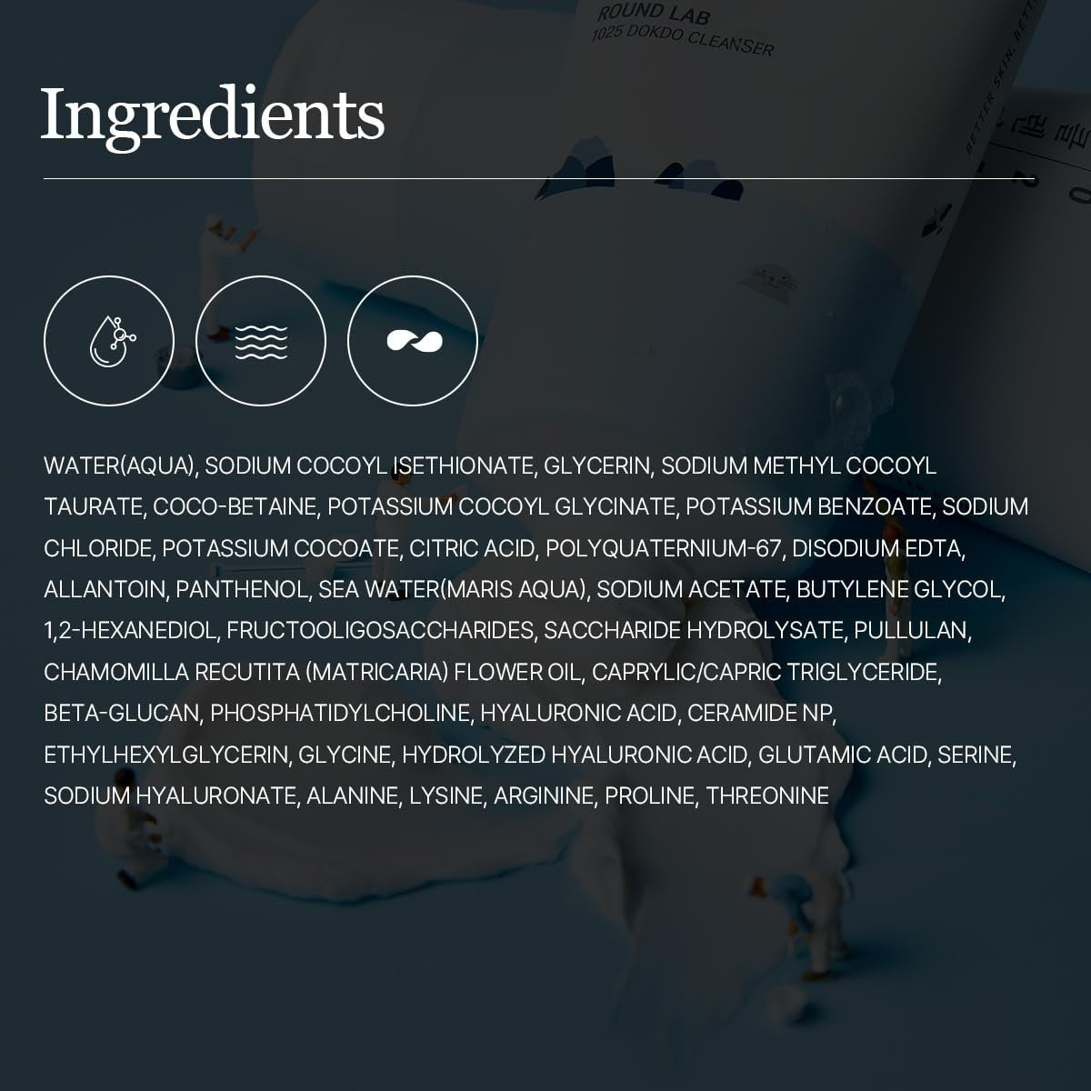 ROUND LAB 1025 Dokdo Cleanser, Low Ph Facial Cleanser for Sensitive Skin, 5fl.oz