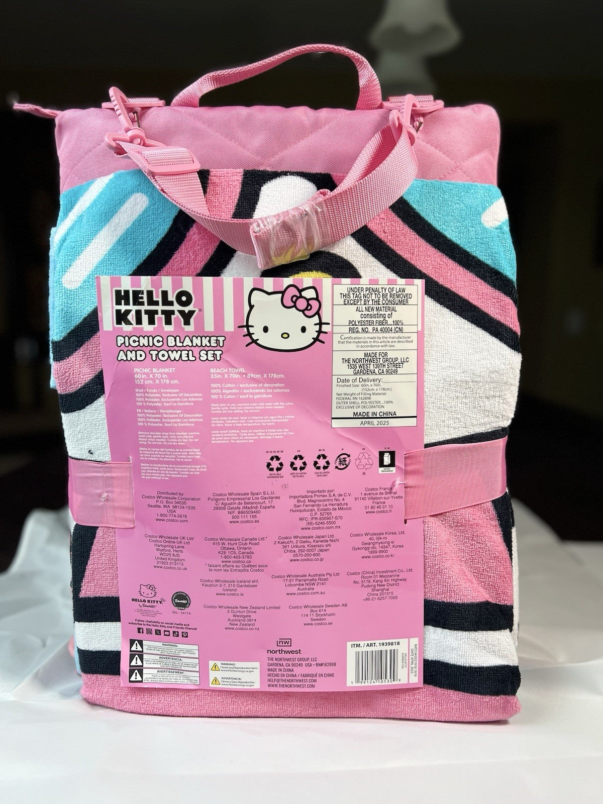 Hello Kitty Picnic Blanket and Beach Towel Set