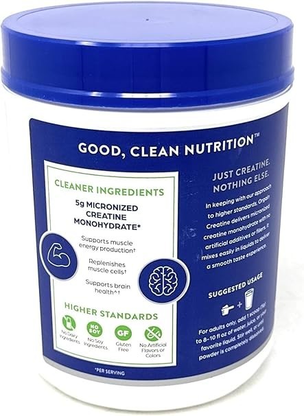 Orgain Micronized Creatine Monohydrate Unflavored 1.48 lbs Muscle Brain Health