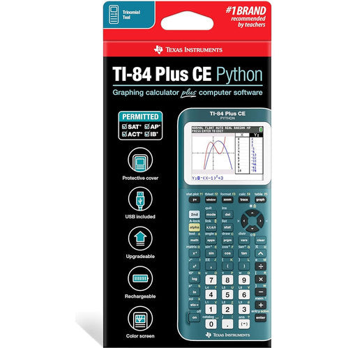 Texas Instruments TI-84 Plus CE Graphing Calculator - Trinomial Teal
