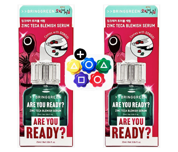 Bring Green Zinc Teca Blemish Serum 25 ml + Squid Game Gonggi! 2 Pack- Rare!