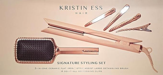 Kristin Ess Signature Styling Set 3-in-1 Ceramic Flat Iron Hair Straightener
