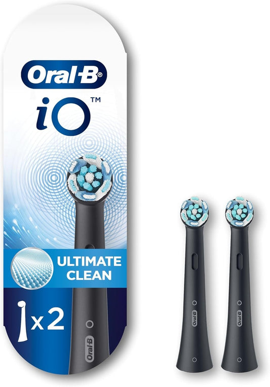 NEW Oral-B iO Ultimate Clean Replacement Brush Heads | Black 2 Pack