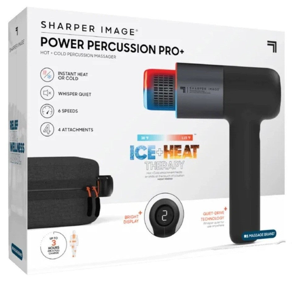 Sharper Image Power Percussion Pro+  Hot/Cold Percussion Massager Quiet 6 Speed