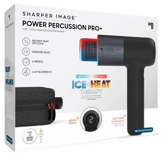 Sharper Image Power Percussion Pro+  Hot/Cold Percussion Massager Quiet 6 Speed