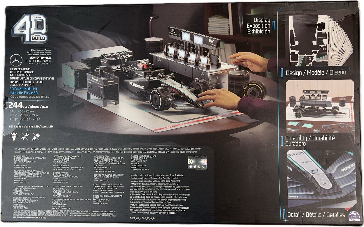 Mercedes AMG F1 W15 E Performance PETRONAS FORMULA ONE - 4D Garage Build Set-NEW