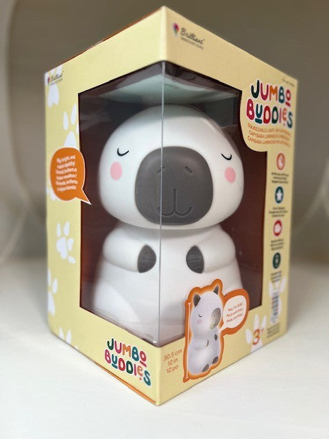 Jumbo Buddies Squeezable Kids Color Changing Night Light Lamp - Capybara -  12"