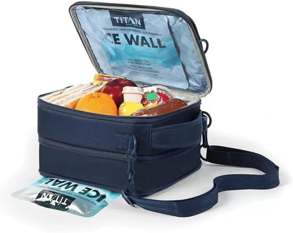 Titan Arctic Zone Fridge Cold Crush Resistant Lunch Pack with 2 Ice Walls Blue