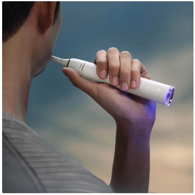 Philips Sonicare DiamondClean Toothbrush Set | White w/ Rose Gold HX991R