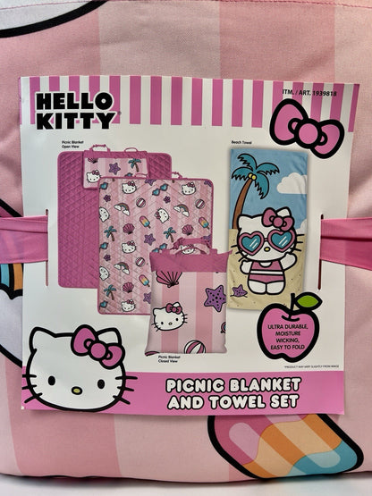Hello Kitty Picnic Blanket and Beach Towel Set