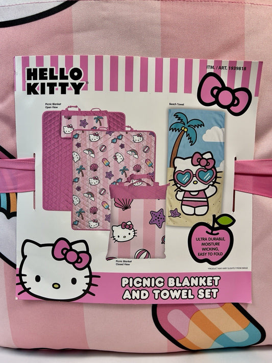 Hello Kitty Picnic Blanket and Beach Towel Set