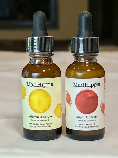 Mad Hippie Face Serum Set! Skin-Brightening Vitamin C + Firming Super A Retinol