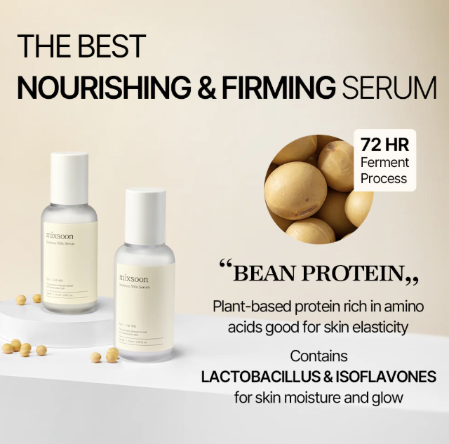 MIXSOON Soybean Milk Serum 50ml – Hydrating Brightening Essence for Glowing Skin