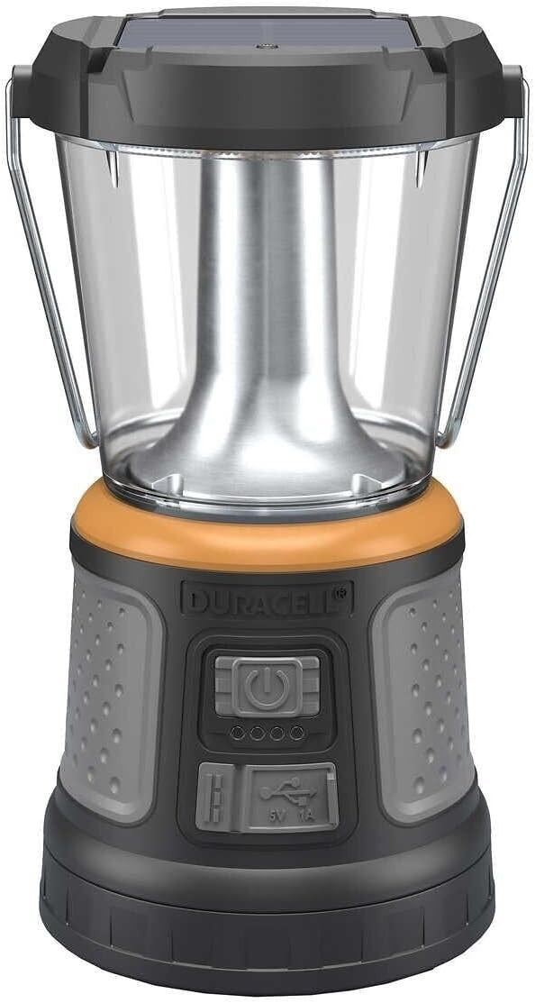 Duracell TRI-Power 2000 Lumen LED Solar + USB Rechargeable Lantern Light