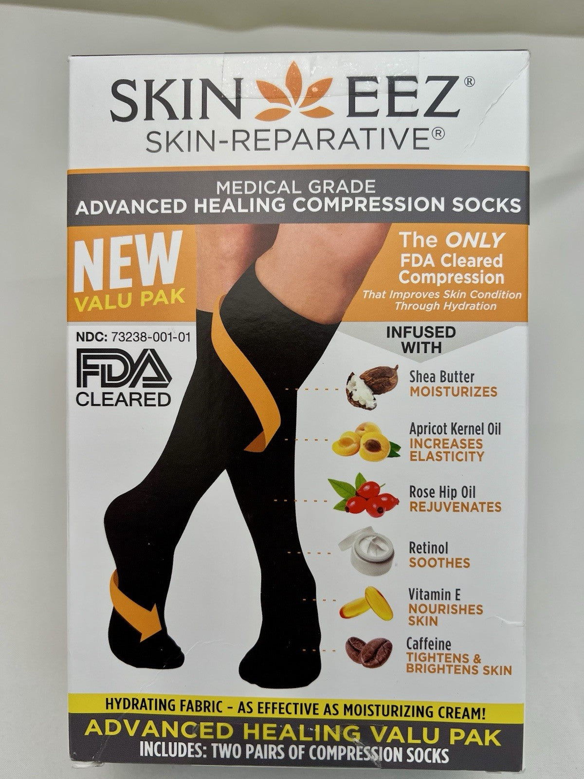 Skin Eez Skin Reparative Medical Healing Compression Socks Large - X Large Firm