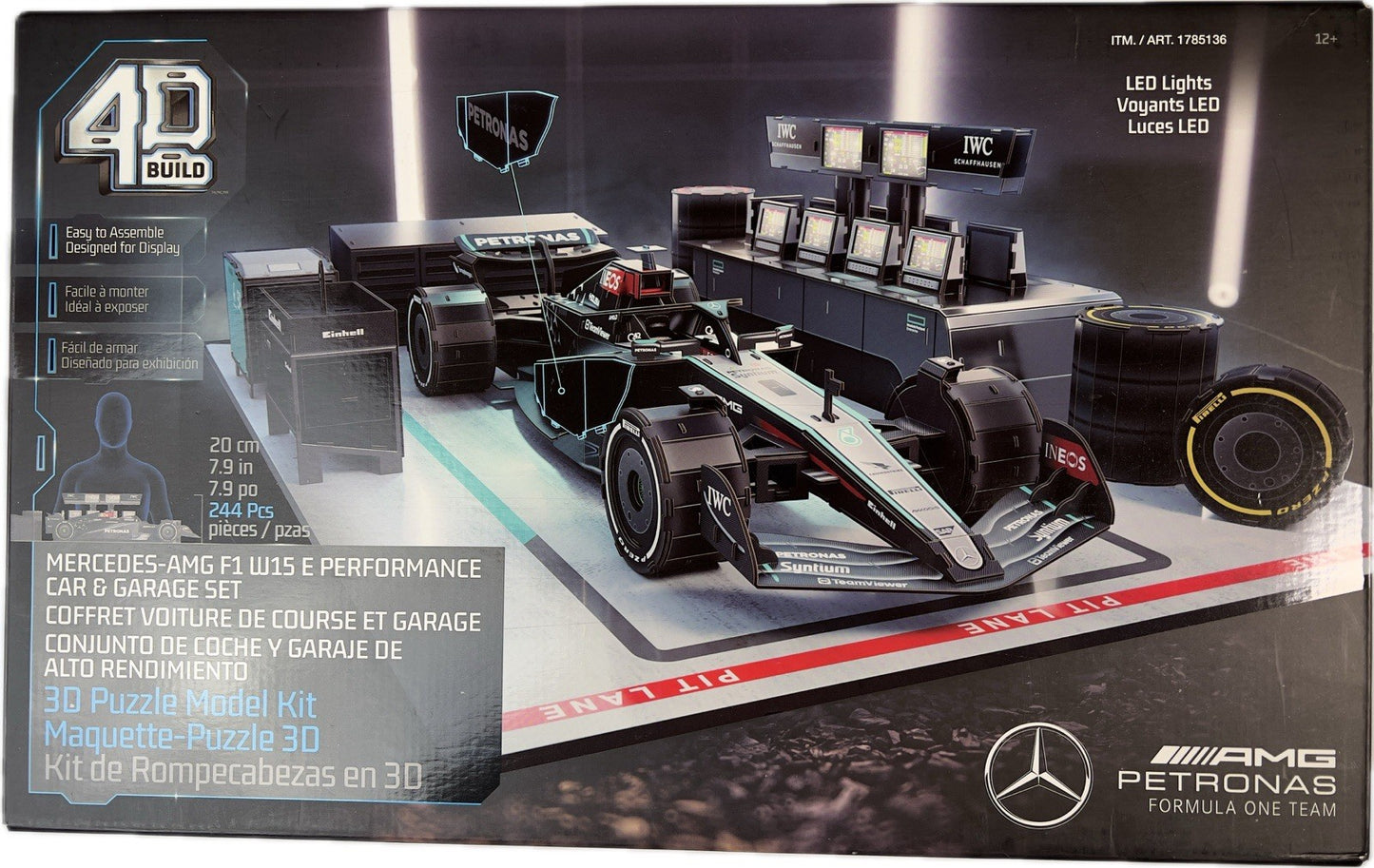 Mercedes AMG F1 W15 E Performance PETRONAS FORMULA ONE - 4D Garage Build Set-NEW