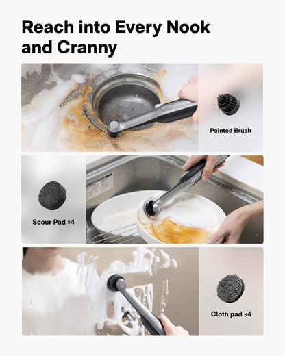 HOTO Wand Cordless Spin Scrubber - Electric Rechargeable Waterproof