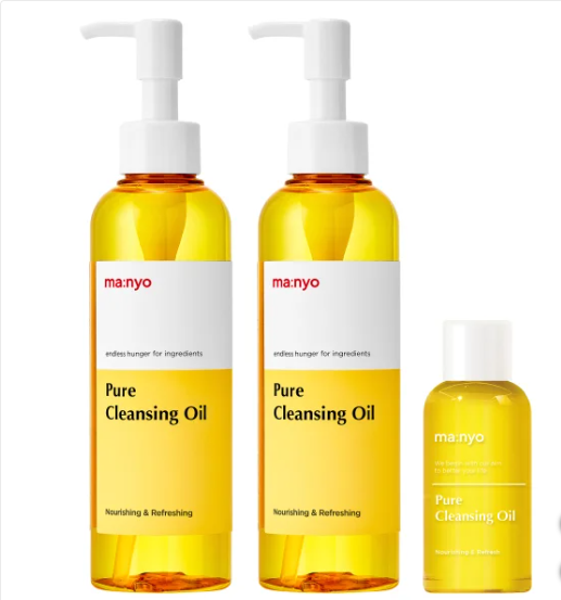 Manyo Pure Facial Cleansing Oil Blackhead Melting Daily Makeup Remover 3 PC Set