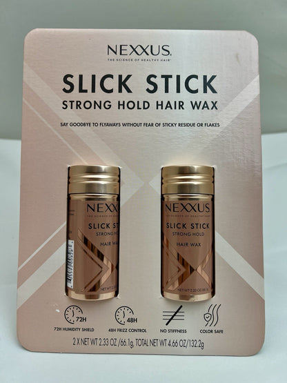 Nexxus Slick Stick Styling Aid Hair Wax Strong Hold 2.33 Oz - 2 Pack