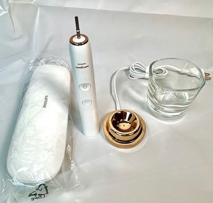 Philips Sonicare DiamondClean Toothbrush Set | White w/ Rose Gold HX991R