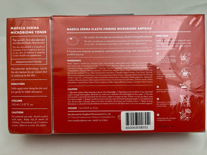 Madeca Derma Elastic Firming Microbiome Ampoule & Toner Set