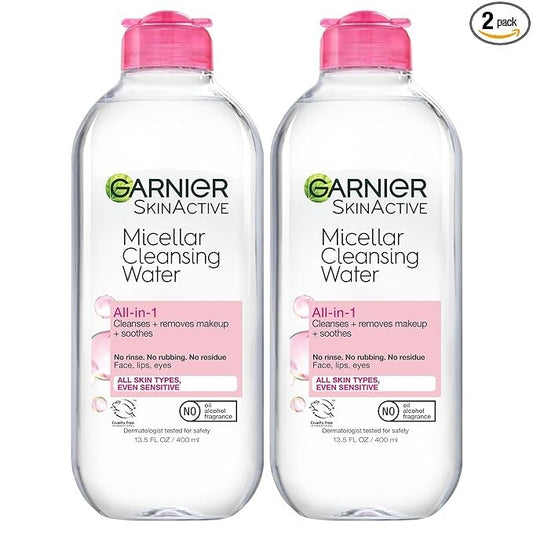 2 PACK Garnier Micellar Water Hydrating Facial Cleanser & Makeup Remover 23.7 oz