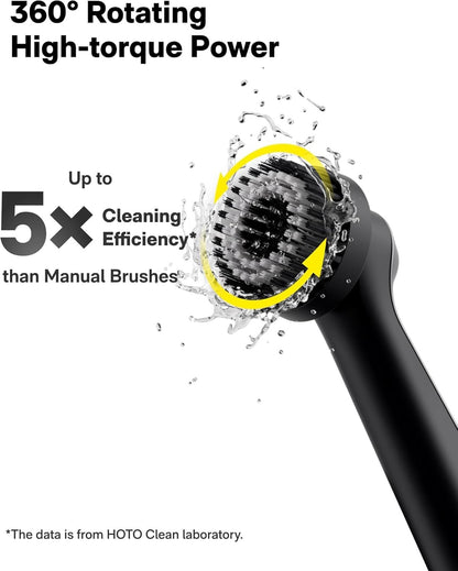 HOTO Wand Cordless Spin Scrubber - Electric Rechargeable Waterproof