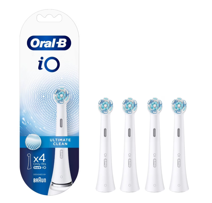 Oral-B iO Ultimate Clean Replacement Brush Heads | White 4 Pack