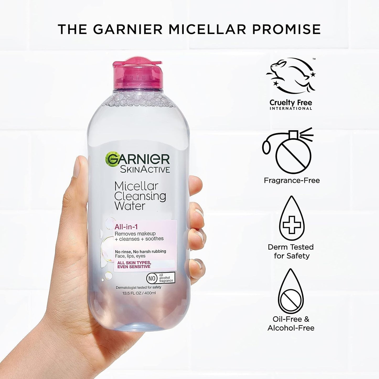 2 PACK Garnier Micellar Water Hydrating Facial Cleanser & Makeup Remover 23.7 oz