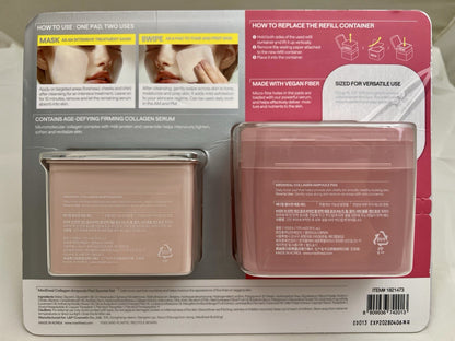 MEDIHEAL Collagen Ampoule Pad Facial Toner Pads Collagen & Ceramide (200 count)