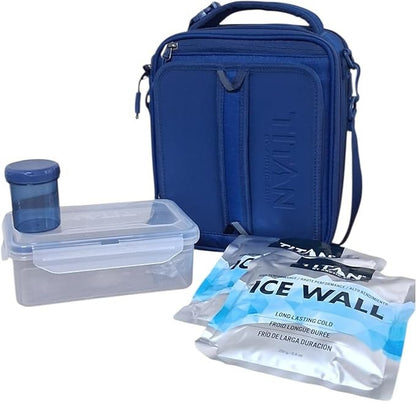 Titan Arctic Zone Fridge Cold Crush Resistant Lunch Pack with 2 Ice Walls Blue