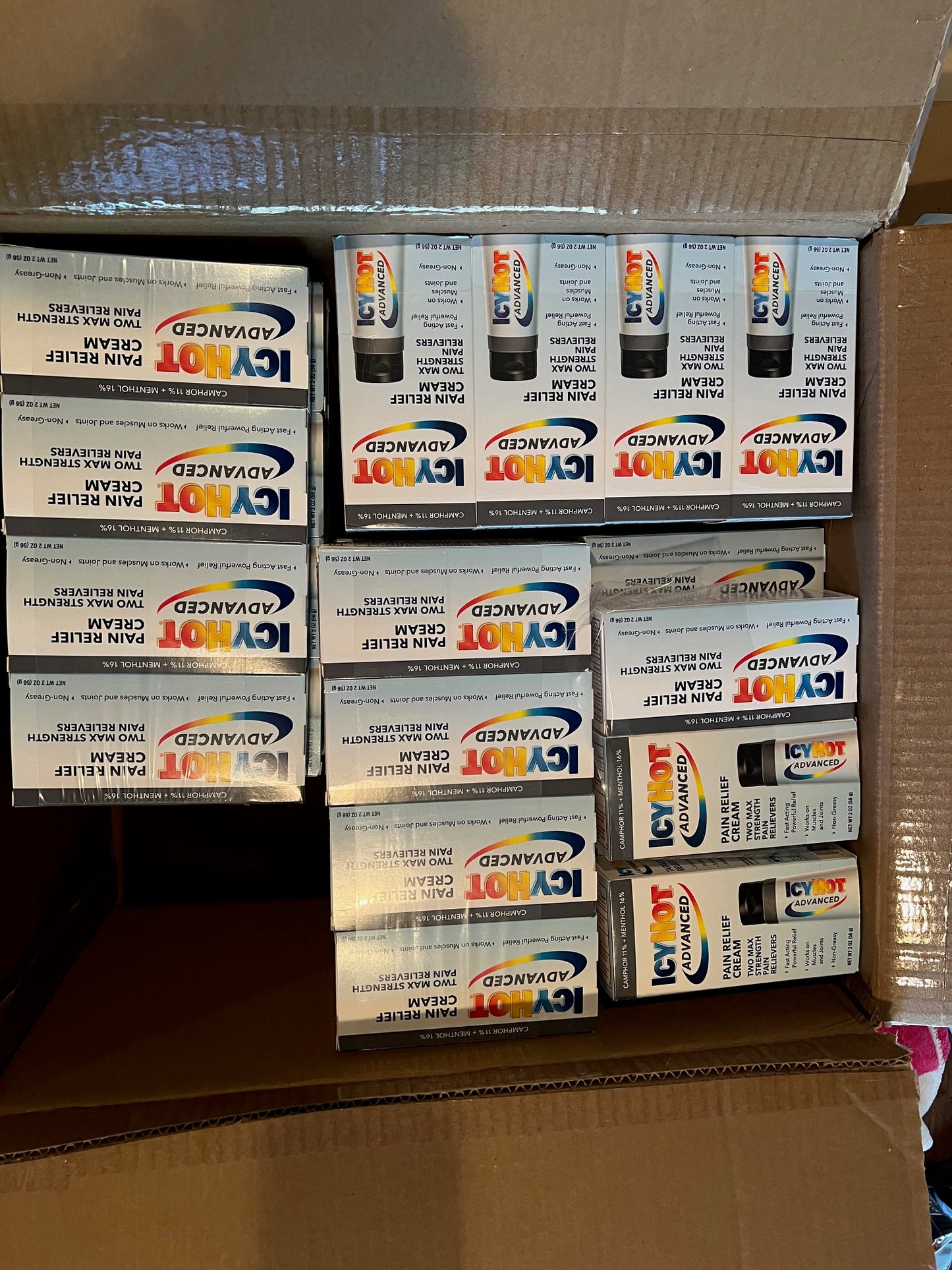 95 ct. LOT - Icy Hot Advanced Pain Relief Cream - Max Strength Pain Reliever 2oz