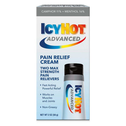 Icy Hot Advanced Pain Relief Cream - Dual Max Strength Pain Reliever 2oz