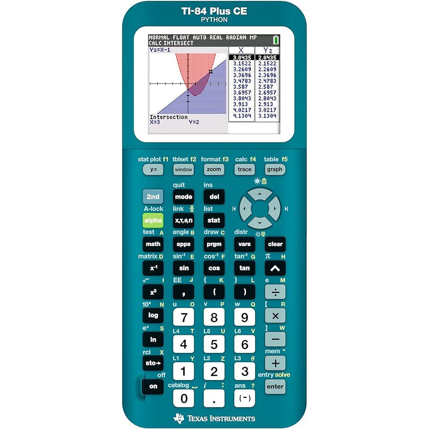 Texas Instruments TI-84 Plus CE Graphing Calculator - Trinomial Teal
