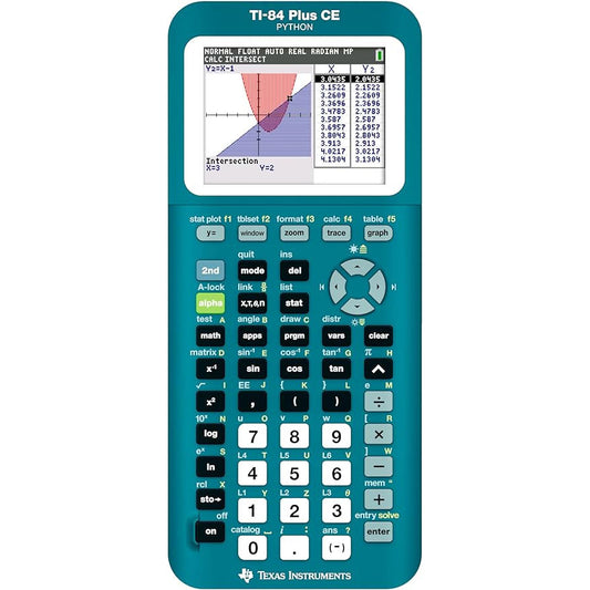 Texas Instruments TI-84 Plus CE Graphing Calculator - Trinomial Teal