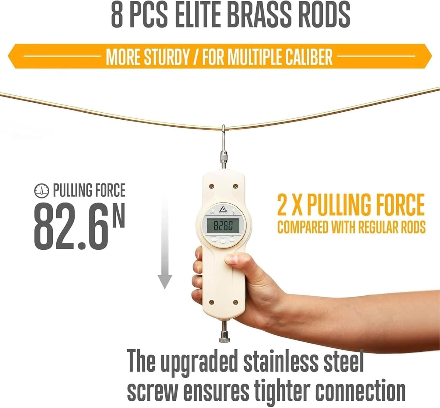 GLORYFIRE Elite Gun Cleaning Kit, Handgun Shotgun Pistol Universal Cleaning Kit with All Brass High-end Brushes, Jags, Reinforced and Lengthened Rods