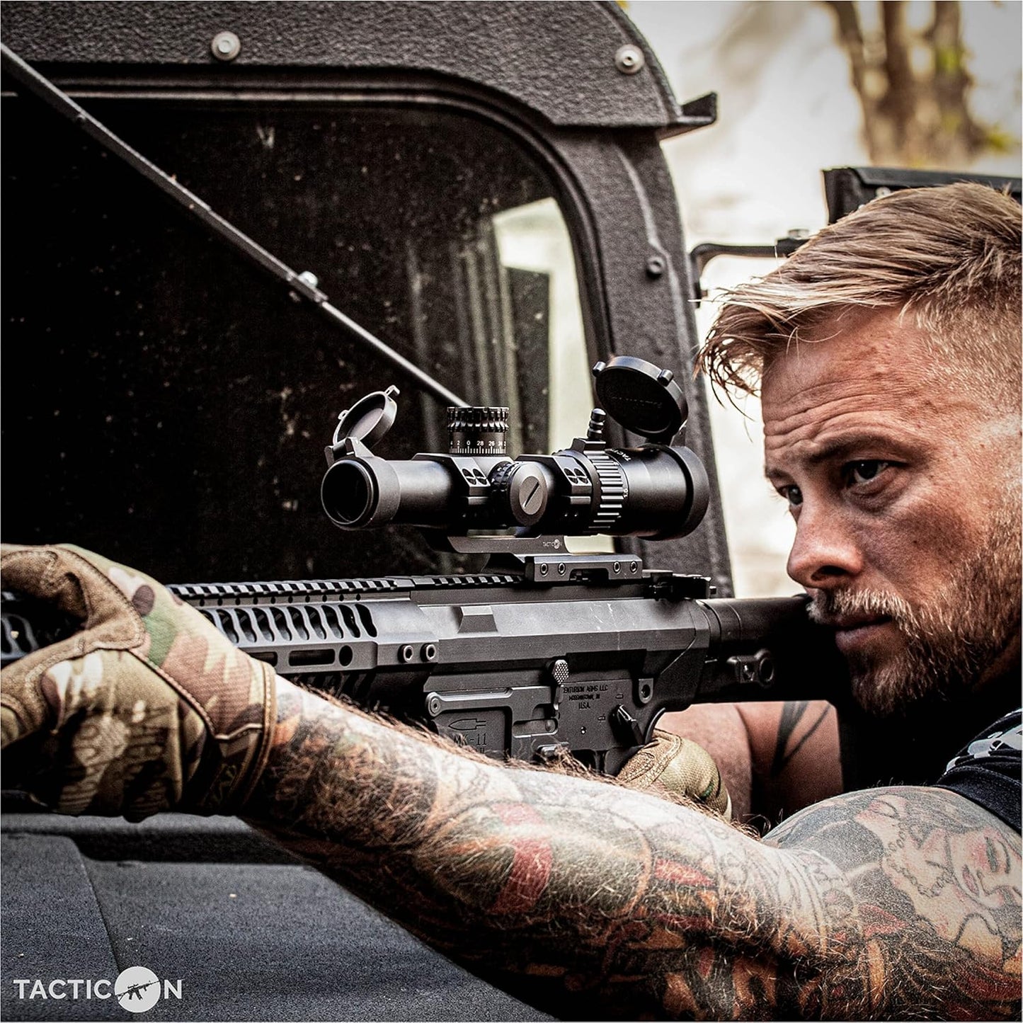 Tacticon Apex Falcon 1-6 x 24mm FFP LPVO Scope with Cantilever Mount