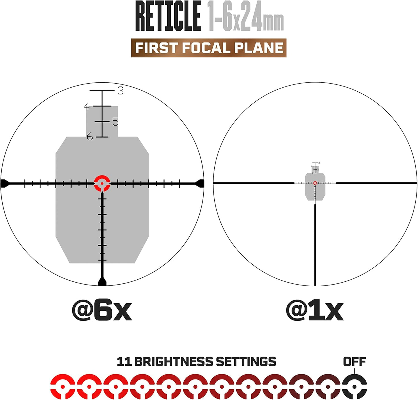 Tacticon Apex Falcon 1-6 x 24mm FFP LPVO Scope with Cantilever Mount